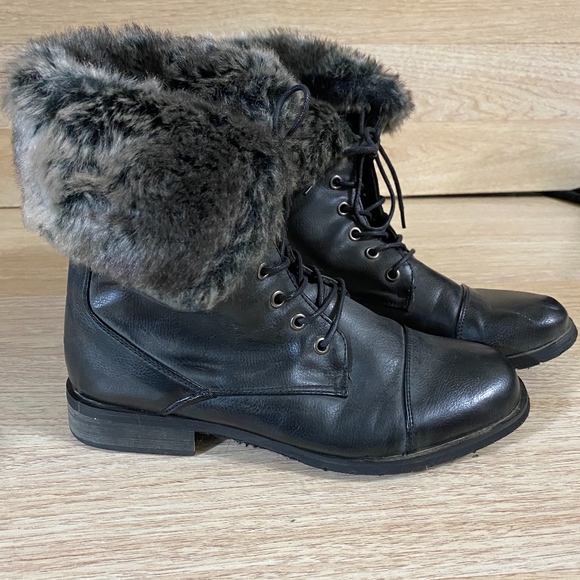 fur lined fashion boots